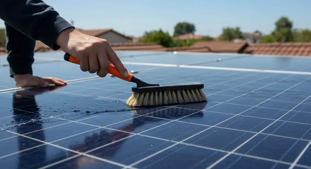Nettoyage panneau brosse